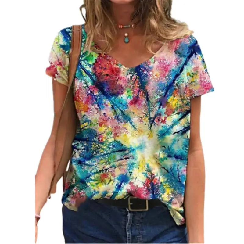 Oversized Summer Women Tops Fashion Short Sleeve 3d Flower Print Beauty T Shirt Streetwear Loose Harajuku Casual Female Clothing