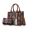 the NAVAJO - Ethnic Print Hand-Held Crossbody Bag Set with Tassel Decoration and Small Coin Purse