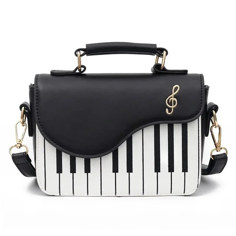 the KEYBOARD - Piano Design Women Shoulder Bags, PU Leather Messenger Bag, Handbag Fashion Crossbody Bag/Pocket Coin Purse