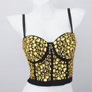 the JEWELED POPSTAR - Sexy Club Corset Streetwear Casual Camis Summer Party Fashion Tank Tops