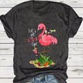 the FABULOUS FLAMINGO - Lightweight Summer Fashionable Flamingo Print Comfortable T-Shirts for Women