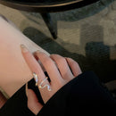 the SERPENT - Fashion Sliver Color Cubic Zirconia Snake Ring for Women Open Adjustable Finger Rings