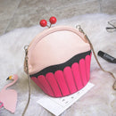 the CUPCAKE - Fashion Cakes Diamond Party Casual Purse, Ladies Chain Shoulder Bag, Handbag Crossbody Mini Messenger Bag