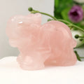 the ELEPHANT - Hand Carved Crystal Elephant Figurine, Home Decoration Mini Animal Handicraft Feng Shui Ornament