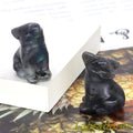 the LONE WOLF - 30mm Wolf Figurine Natural Stone Crystal Amethyst Opalite Quartz Healing Animal, Hand Carved Reiki Crafts Home Decor Gift