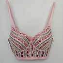 the JEWELED POPSTAR - Sexy Club Corset Streetwear Casual Camis Summer Party Fashion Tank Tops