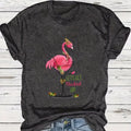 the FABULOUS FLAMINGO - Lightweight Summer Fashionable Flamingo Print Comfortable T-Shirts for Women