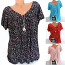 the BAGGY BOHO BLOUSE - Casual Large Size V-Neck Fashion Summer Printed Loose Bottoming Bohemian Shirt