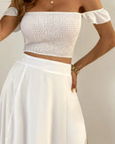 the SALSA BOHO - Elegant Bohemian Summer Sexy 2 Piece Sets Top and Skirt for Women