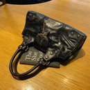 the WESTERN STAR - Gothic Star Girl Black Bag, Women Vintage Handbag, Fashion Shoulder Bag, Large Capacity PU Crossbody, Goth Purse/Punk Tote Bags