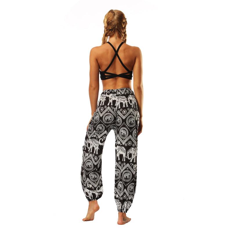 Hippie Harem Pants For Women, Women's  Modal Cotton Soft Bloomer,Sports Dance Jogger Pants With Pocket