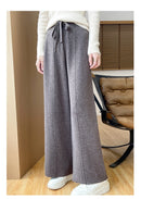 the CASUAL BOHO - Autumn/Winter Knitted High Waist Casual and Loose Straight Leg Pants