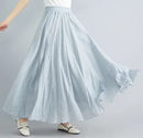 the 50's RETRO - Elegant Vintage Bohemian Fashion Cotton Linen Long Skirt
