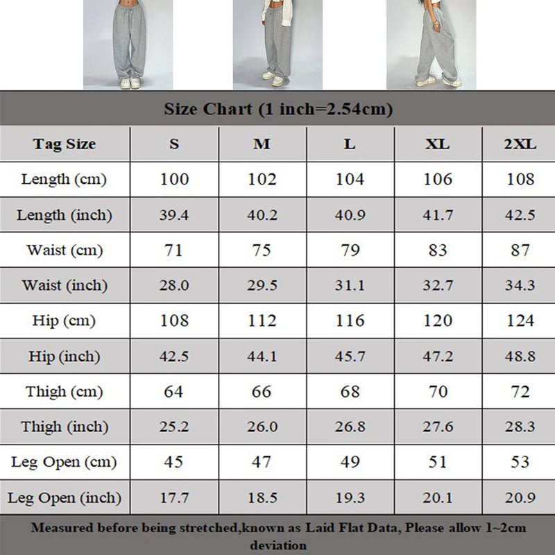 Summer Activities Casual Wear Dancing Pants Fall Joggers Women Wide Leg Joggers Trousers XL S Polyester Fabric