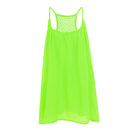 the NEON BOHO - Summer Beach Loose Casual Sleeveless Spaghetti Strap Hollow Out Mini Dress
