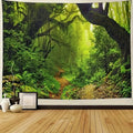 the ENCHANTED FOREST - Natural Forest Tree Wall Tapestry, 3D Printed Wall Art, Wall Hanging Bedroom Living Room Dormitory Decoration