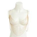 the CHEST CHAIN - Multilayer Metal Link Chest Chain for Women, Jewelry Sexy Lingerie Underwear Body Back Chain Festival Accessories Party