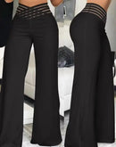 the BOOGIE BOHO - Women's Elegant Casual Long Trousers Fashion Solid Office High Waist Flared Pants