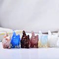 the STONE KITTY - Opal Ruby Kitten Cute Gift Home and Decoration Room Decor Natural Stone Crystals Crystal Aquarium Quartz Stones