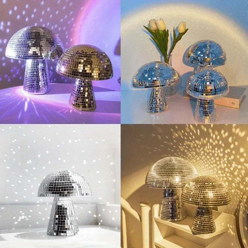 the MUSHROOM DISCO - Mushroom Disco Ball Mirror Reflective Ornament Decoration