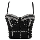 the ROCK STAR - Women's Sexy Luxury Camis Crop Corset Tank Top Bralette Push Up Bra