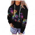 Floral 3d Print Graphic Hoodie Women Fashion Hoodies Sweatshirt Women Sweats Oversized Coat Heart Sweatshirt Pocket Pullovers