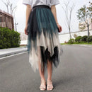 the TULLE TUTU - Fashion Summer Tutu Skirt Harajuku Tulle High Waist Midi Mesh Skirts