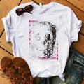 Women&#39;s T-shirt Harajuku Skull Deer Camouflage Burlap Turban T-shirt Clothes Short Sleeve Graphic T-shirt Tops in the Woods