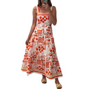 the PALM BEACH - Casual Summer Pattern Print Bohemian Elegant Sleeveless Beach Dress for Women