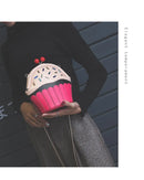 the CUPCAKE - Fashion Cakes Diamond Party Casual Purse, Ladies Chain Shoulder Bag, Handbag Crossbody Mini Messenger Bag