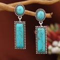 the RETRO TURQUOISE - Women's Fashion Retro Turquoise Large Circle Earrings Jewelry