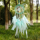 the FEATHER DREAM CATCHER - Natural Agate Dream Catchers, 7 Chakra Crystal Gemstone Dream Catcher, Tree Life Crystal Feather Dream Catchers, Bedroom Hangings