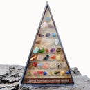 the GEMSTOME PYRAMID - 36 PCS/Box Natural Healing Crystals Mineral Specimens Irregular Tumbled Stones Rock Collection Box For Kids Research Teaching