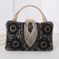 the TREASURE - Rhinestone Beaded Clutch Evening Bag, Women Wedding Party Purse, Evening Banquet Bag