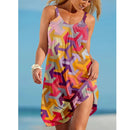 the SUNFLOWER - Summer Sunflower Beach Dress 3D Print Vacation Party Sundress Casual Sleeveless Beachwear Dress