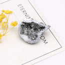 the CAVE STONES - 1PC Natural Agate Electroplated Cornucopia Crystal Cave Raw Stone, Bare Stone Display a Mineral Specimen Home Decoration