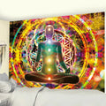 the MEDITATION - Mandala Seven Chakra Psychedelic Scene Home Decor Art Tapestry Hippie Wall Hanging, Boho Room Wall Decor