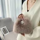 the FUR BALL - Plush Shoulder Bag, Women Soft Fluffy Crossbody Bag, Faux Fur Luxury Handbag, Winter Women's Bag, Clutch Purse for Women