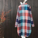 the PLAID BOHO - Women's Elegant Plaid Cotton Chic Blouses