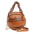 the BALLER - Women Ball Handbag, Round Basketball Shape Small Handbags, Casual PU Leather Crossbody Bags