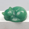 the SLEEPING KITTY - Various Crystal Energy Stones Carved Cats Rose Quartz Kitten Figurine, Natural Stone, Jade Mini Sleeping Cat, Chakra, Home Decor