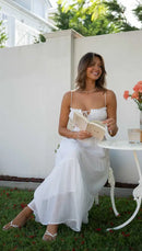 the WHITE PARTY COLLECTION - Elegant Party Beachwear Trendy Casual Summer White Cover-Ups Outfits New Boho Hippie Chic Long Maxi Dresses