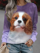 the SNUGGLE PET - Cute Sleeping Cat 3D Print O-Neck Fashion Graphic Hoodies Women Sweatshirts/Pullovers