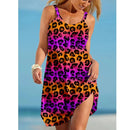 the JUICY FRUIT - Summer 3D Printed Watermelon Print Midi Sleeveless Retro Suspender Bohemian Sundress