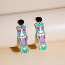 the SHROOMS - Red Dainty Mushroom Shape Pendant Earrings, Cute Sweet Fresh Handmade Drop Earrings for Women/Girls