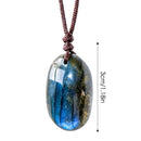 the HEALER - Natural Labradorite Pendant Necklaces, Energy Necklaces, Healing Crystal Necklace, Stones Ornament, Home Decor