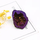 the CAVE STONES - 1PC Natural Agate Electroplated Cornucopia Crystal Cave Raw Stone, Bare Stone Display a Mineral Specimen Home Decoration