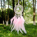 Natural Agate Dream Catchers 7 Chakra Crystal Gemstone Dream Catcher Tree Life Crystal Feather Dream Catchers Bedroom Hangings