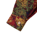 the BOHO KIMONO - Floral Printed Long Sleeve Cotton Maxi Dress Long Loose Casual Lapel Neck Shirtdress