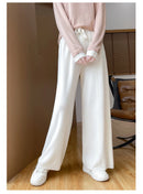 the CASUAL BOHO - Autumn/Winter Knitted High Waist Casual and Loose Straight Leg Pants